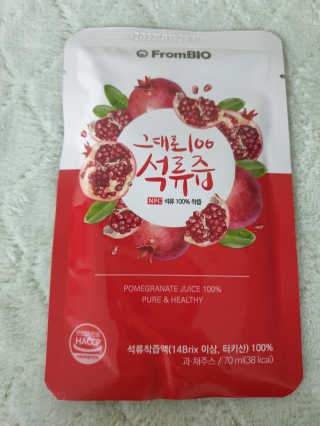 프롬바이오 오직 석류만 [그대로100 석류즙] 하루 1포로 건강하게 — 4점을 준 리뷰어가 2020년 3월 올린 사용 사진