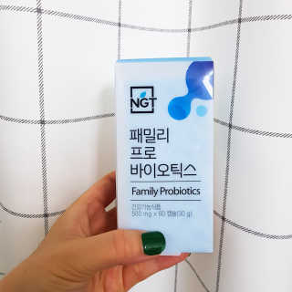 네츄럴굿띵스 패밀리 프로바이오틱스 60캡슐 — 4.5점을 준 리뷰어가 2018년 9월 올린 사용 사진
