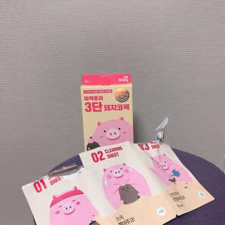 미팩토리 3단 돼지코팩 3매입 X 2EA — 3.5점을 준 리뷰어가 2019년 6월 올린 사용 사진