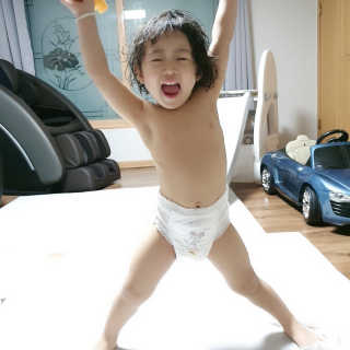 보솜이 베이비케어 팬티형 기저귀 — 4점을 준 리뷰어가 2019년 3월 올린 사용 사진