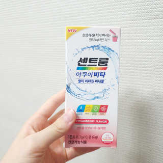 센트룸 아쿠아비타 레몬향, 딸기향 — 5점을 준 리뷰어가 2019년 6월 올린 사용 사진