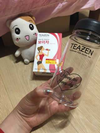 티젠 보이차 + 마이보틀 세트 — 5점을 준 리뷰어가 2018년 6월 올린 사용 사진