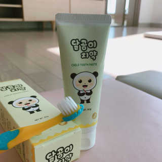 달곰이 어린이 치약+어린이 칫솔 SET — 4.67점을 준 리뷰어가 2017년 10월 올린 사용 사진