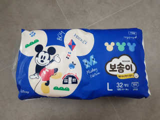 보솜이 베이비케어 팬티형 기저귀 — 5점을 준 리뷰어가 2019년 2월 올린 사용 사진