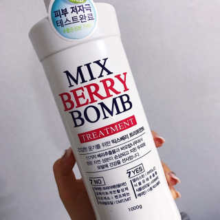 (주)에네스티 믹스베리 폭탄 트리트먼트 1000g — 5점을 준 리뷰어가 2019년 9월 올린 사용 사진