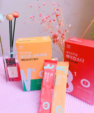레인보우샵 올인원세탁세제,베이킹소다 스틱포6개입+세탁조클리너 — 5점을 준 리뷰어가 2018년 3월 올린 사용 사진
