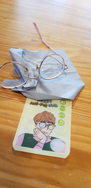 김서림방지 안경닦이 Magic Anti Fog Cloth 렌즈 김서림방지 클리너 — 5점을 준 리뷰어가 2019년 11월 올린 사용 사진