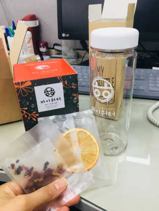 ㅎㅎ마이워터 ㅎㅎ 마이워터 과일워터팩+전용보틀_레몬오렌지 — 5점을 준 리뷰어가 2017년 9월 올린 사용 사진