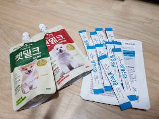 [빙그레] 에버그로 생유산균 1봉（10포입）+펫밀크2팩 — 5점을 준 리뷰어가 2019년 3월 올린 사용 사진