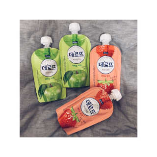 데르뜨 떠먹는 과일 3종, 짜먹는 과일 2종 총 10개 체험 — 5점을 준 리뷰어가 2020년 3월 올린 사용 사진