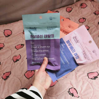 푸디웜 주식회사 [푸디웜] 강아지 저알러지 수제간식 3종세트 — 5점을 준 리뷰어가 2019년 2월 올린 사용 사진