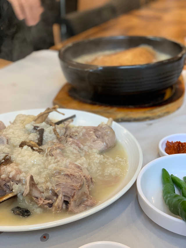 [장수촌 의왕청계점] 누룽지오리백숙 2인 리뷰 사진