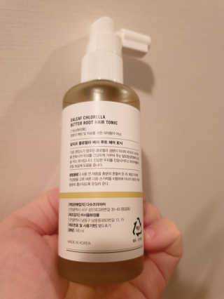달리프 클로렐라 베러 루트 헤어토닉 100ml — 5점을 준 리뷰어가 2019년 9월 올린 사용 사진