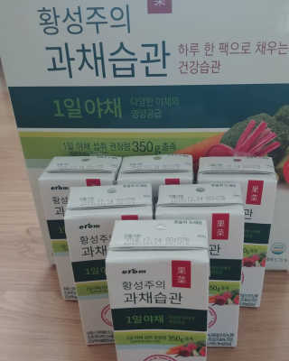 이롬 황성주의 과채습관 1일 야채 과일 주스 랜덤 세트 — 5점을 준 리뷰어가 2018년 7월 올린 사용 사진