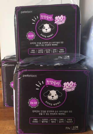 펫토리아 한장뚝딱 NEW 프리미엄 국내산 배변패드 — 5점을 준 리뷰어가 2019년 5월 올린 사용 사진