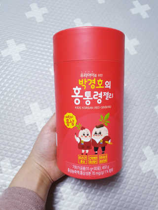 메이준뉴트리 박경호의 어린이 홍삼 홍통령젤리 30포 — 5점을 준 리뷰어가 2020년 2월 올린 사용 사진