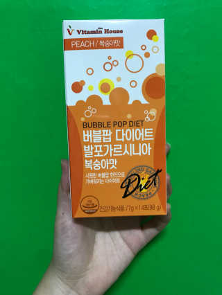 비타민하우스 버블팝 다이어트 발포가르시니아 청포도/복숭아 — 3.83점을 준 리뷰어가 2017년 5월 올린 사용 사진