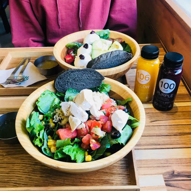 [Weine 상쾌한 길가 지점] 2 인분 샐러드 + 음료 세트 리뷰 사진