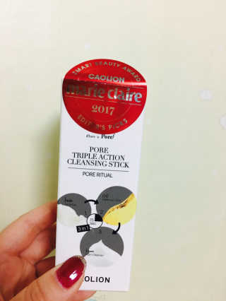카오리온_모공 트리플 액션 클렌징 스틱 — 4.17점을 준 리뷰어가 2017년 9월 올린 사용 사진