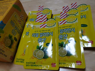장수농가 리얼깔라만시 원샷 50ml 10팩+보틀 — 5점을 준 리뷰어가 2019년 5월 올린 사용 사진