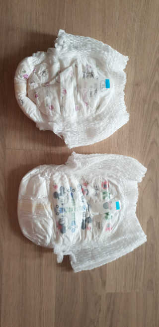 보솜이 베이비케어 팬티형 기저귀 — 3.5점을 준 리뷰어가 2019년 3월 올린 사용 사진