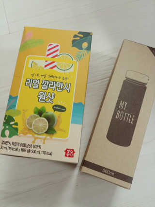 장수농가 리얼깔라만시 원샷 50ml 10팩+보틀 — 4점을 준 리뷰어가 2019년 5월 올린 사용 사진