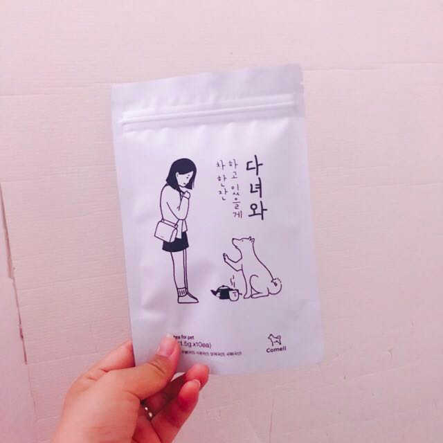 꼬멜 강아지 티백 리뷰 사진