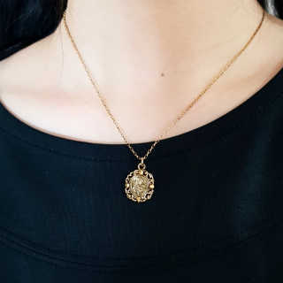 쥬얼카운티 92.5 Silver Byzantine Coin Pendant Necklace — 5점을 준 리뷰어가 2018년 12월 올린 사용 사진