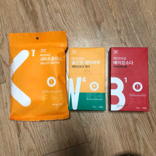 레인보우샵 올인원세탁세제,베이킹소다 스틱포6개입+세탁조클리너 — 5점을 준 리뷰어가 2018년 4월 올린 사용 사진