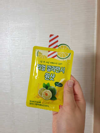 장수농가 리얼깔라만시 원샷 50ml 10팩+보틀 — 5점을 준 리뷰어가 2019년 6월 올린 사용 사진