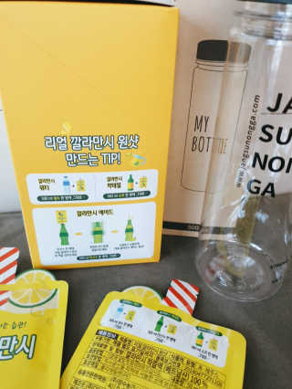 장수농가 리얼깔라만시 원샷 50ml 10팩+보틀 — 5점을 준 리뷰어가 2019년 5월 올린 사용 사진