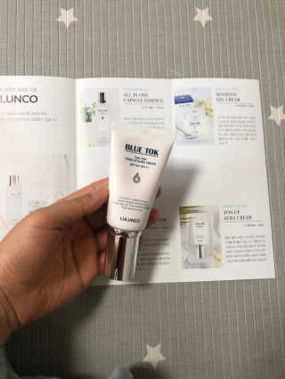 [룰루앤코] 블루톡 톤업 광채 크림 — 3.5점을 준 리뷰어가 2020년 3월 올린 사용 사진