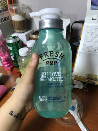 프레시팝 그린허브레시피 샴푸 — 4점을 준 리뷰어가 2017년 6월 올린 사용 사진