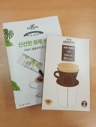 (주)쟈뎅 [쟈뎅] 클래스 신선한 하루 원두+여과지 SET — 5점을 준 리뷰어가 2019년 3월 올린 사용 사진