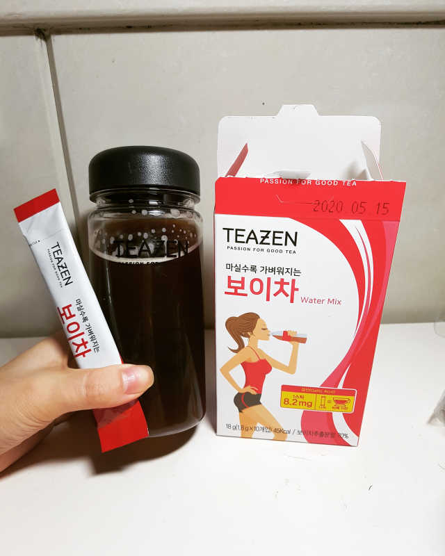 티젠 보이차 + 마이보틀 세트 리뷰 사진