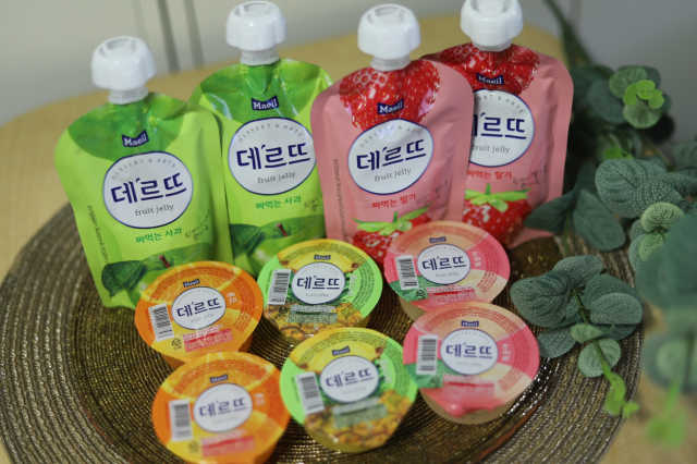 데르뜨 떠먹는 과일 3종, 짜먹는 과일 2종 총 10개 체험 리뷰 사진