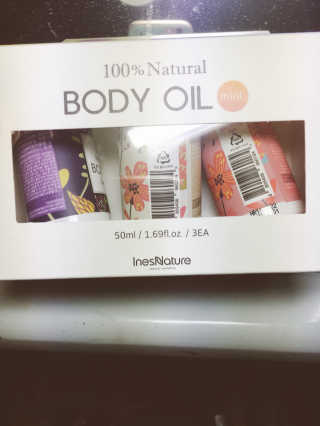 이네스네이쳐 천연 바디오일 미니 3종세트 50ml — 4.67점을 준 리뷰어가 2018년 6월 올린 사용 사진