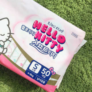 부드러운 헬로키티 기저귀 테이프형 — 5점을 준 리뷰어가 2020년 3월 올린 사용 사진