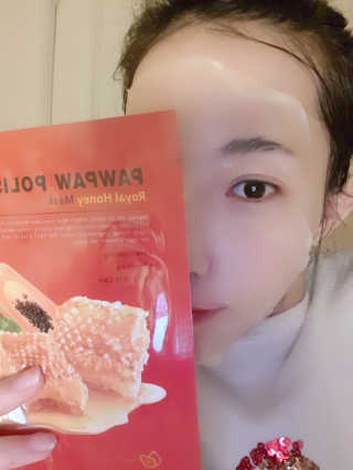 Honey Trap 포포폴리스 로얄허니 포포마스크5매 + 포포크림 — 5점을 준 리뷰어가 2019년 1월 올린 사용 사진