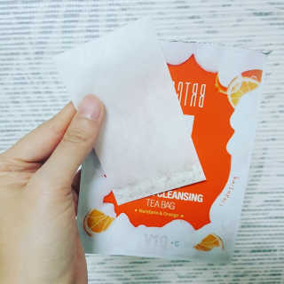 비알티씨 V10 파우더 클렌징 티백 2종 — 5점을 준 리뷰어가 2019년 2월 올린 사용 사진