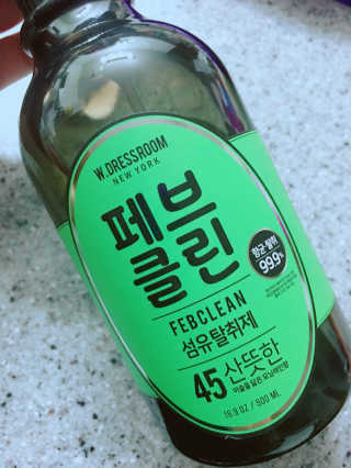 더블유드레스룸 페브클린 500ml — 5점을 준 리뷰어가 2018년 8월 올린 사용 사진