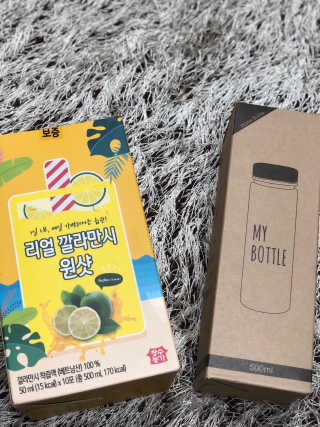 장수농가 리얼깔라만시 원샷 50ml 10팩+보틀 — 4점을 준 리뷰어가 2019년 4월 올린 사용 사진