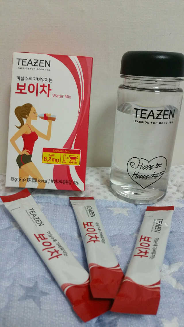 티젠 보이차 + 마이보틀 세트 리뷰 사진