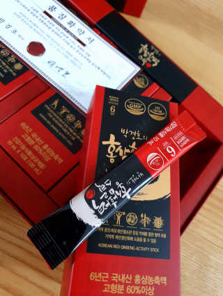 메이준뉴트리 박경호의 홍삼활력스틱 10ml x 30포 — 5점을 준 리뷰어가 2020년 2월 올린 사용 사진