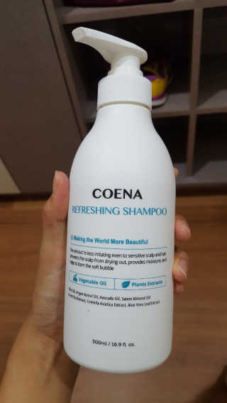 코에나샴푸 500ml — 4점을 준 리뷰어가 2019년 8월 올린 사용 사진