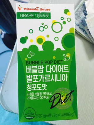 비타민하우스 버블팝 다이어트 발포가르시니아 청포도/복숭아 — 4점을 준 리뷰어가 2017년 5월 올린 사용 사진
