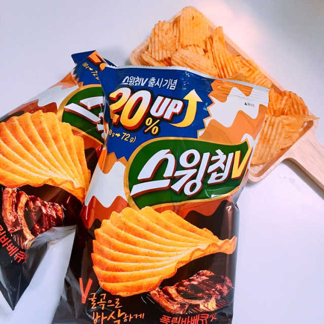 스윙칩V 폭립바베큐맛 리뷰 사진