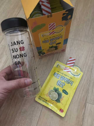 장수농가 리얼깔라만시 원샷 50ml 10팩+보틀 — 3점을 준 리뷰어가 2019년 5월 올린 사용 사진