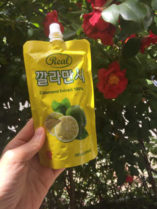 장수농가 리얼깔라만시 — 5점을 준 리뷰어가 2018년 4월 올린 사용 사진