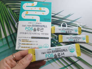 힐링팩토리 오늘도 가볍게 프리바이오틱스 FOS 솔루션 — 5점을 준 리뷰어가 2020년 2월 올린 사용 사진